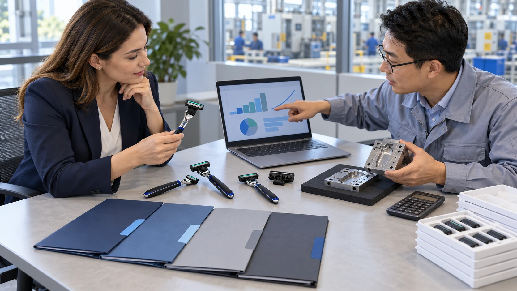 Razor tooling amortization and tooling rebate agreement planning with product samples