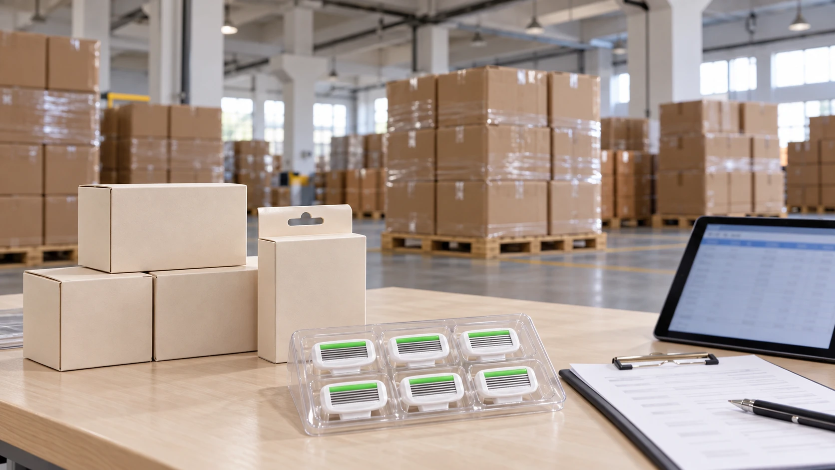 OEM transition plan with refill cartridge inventory and organized shipment cartons
