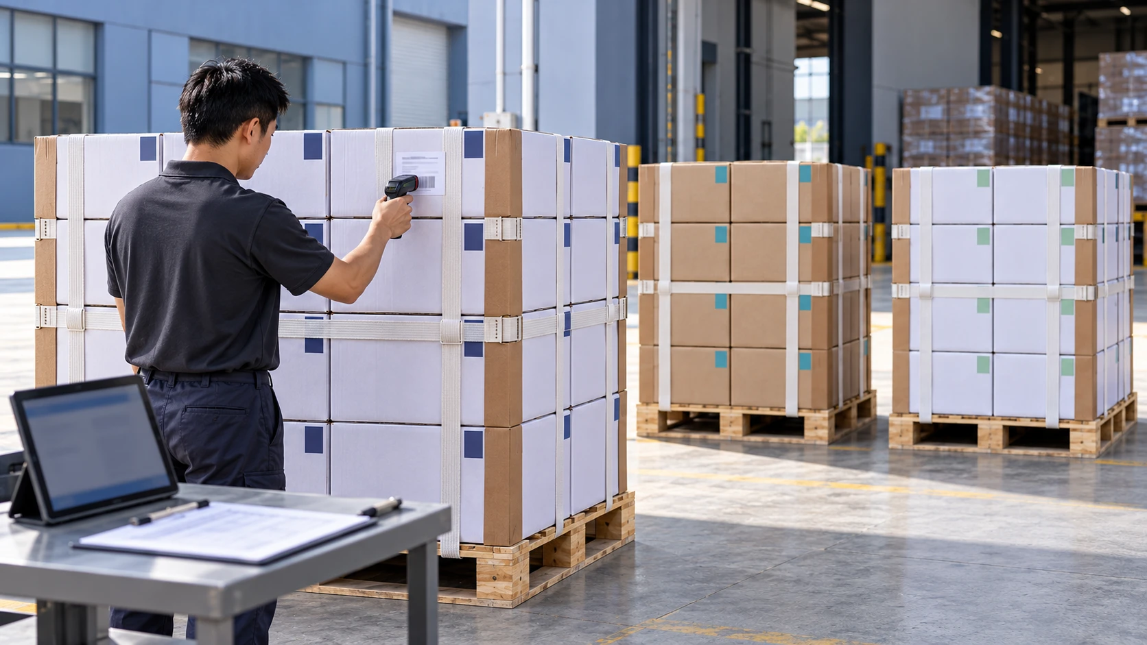 Warehouse verification of razor carton labels during mixed-SKU container unloading