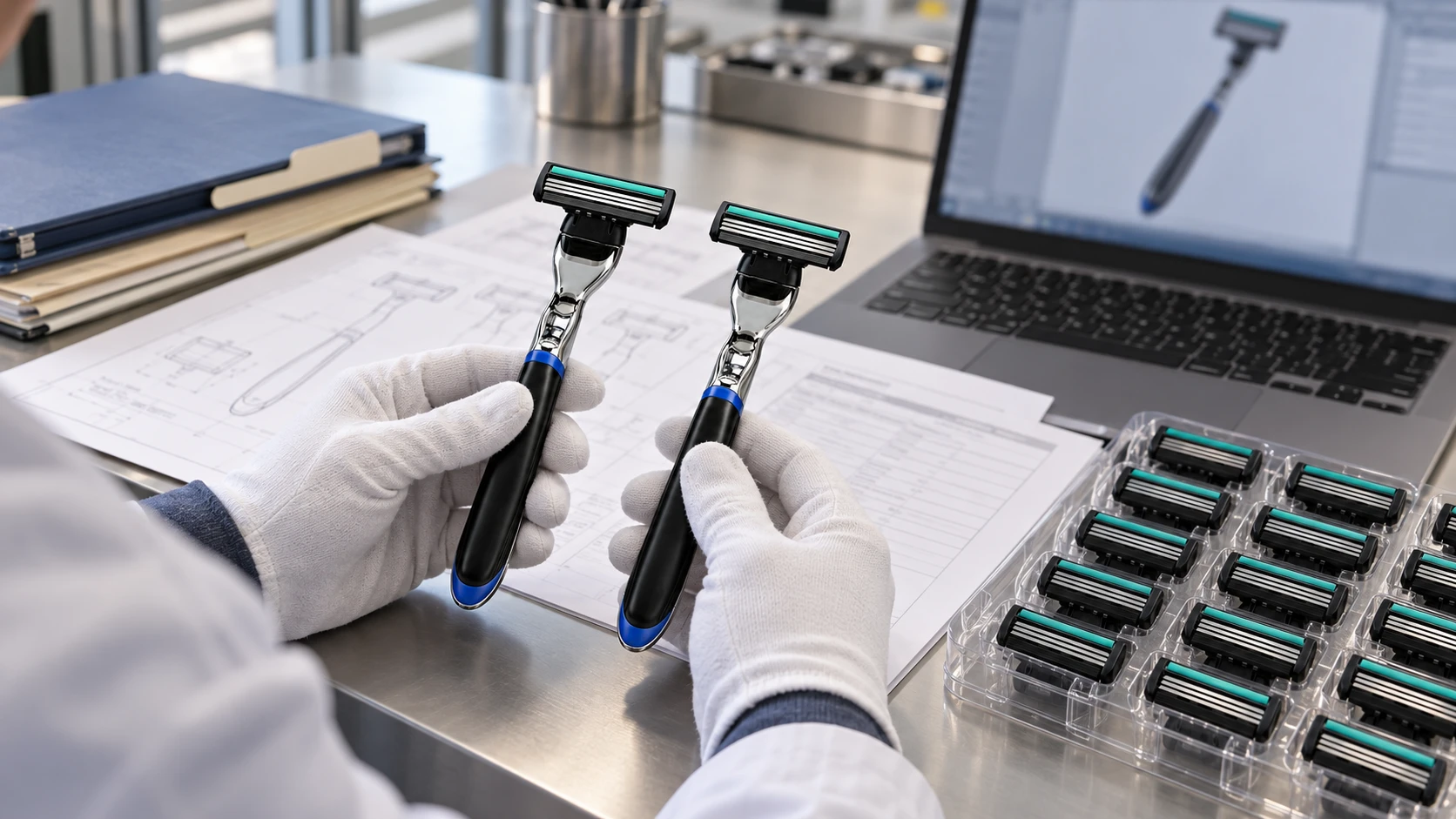 Razor tooling data transfer with drawing revisions, mold records and approved product samples